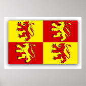 Owain Glyndwr, vlag van het Verenigd Koninkrijk Poster (Voorkant)