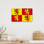 Owain Glyndwr, vlag van het Verenigd Koninkrijk Poster (Keuken)