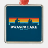 Owasco Lake New York Kano Metalen Ornament (Voorkant)