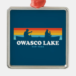Owasco Lake New York Kano Metalen Ornament