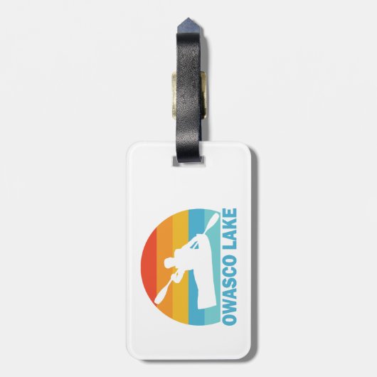 Owasco Lake New York Kayak Bagagelabel (Achterkant verticaal)