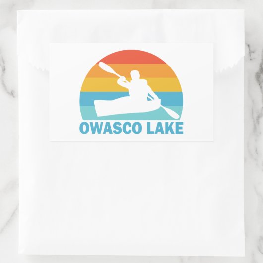 Owasco Lake New York Kayak Rechthoekige Sticker (Tas)