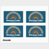 Owasco Lake New York Rainbow Rechthoekige Sticker (Vel)