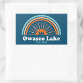 Owasco Lake New York Rainbow Rechthoekige Sticker (Tas)