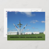 OWATONNA MINNESOTA MN PLANE AIRPLANE ART Briefkaar Briefkaart (Voorkant / Achterkant)