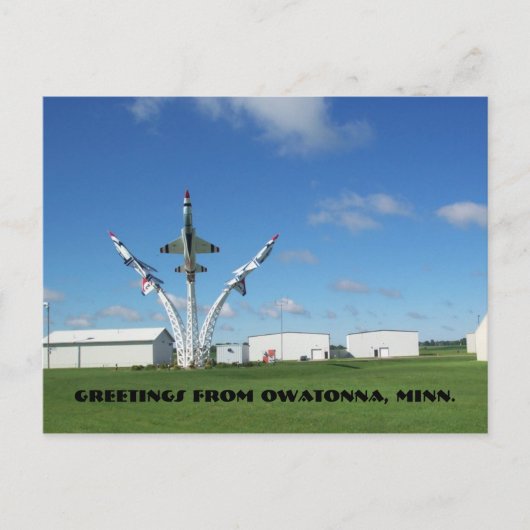 OWATONNA MINNESOTA MN PLANE AIRPLANE ART Briefkaar Briefkaart (Voorkant)
