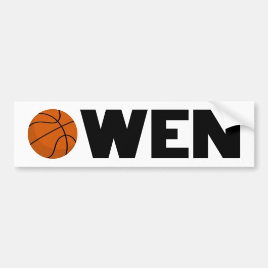 Owen Basketball Bumpersticker (Voorkant)