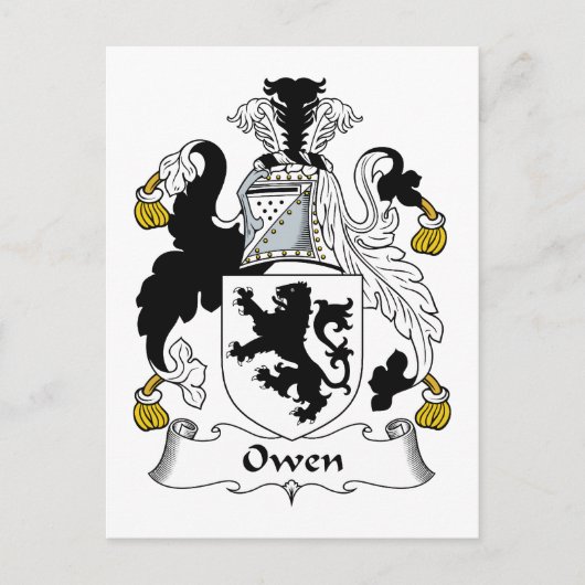 Owen Family Crest Briefkaart (Voorkant)