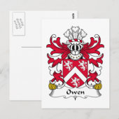 Owen Family Crest Briefkaart (Voorkant / Achterkant)