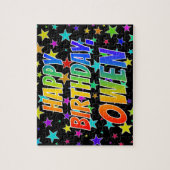 "OWEN" First Name, Fun "HAPPY BIRTHDAY" Legpuzzel (Verticaal)