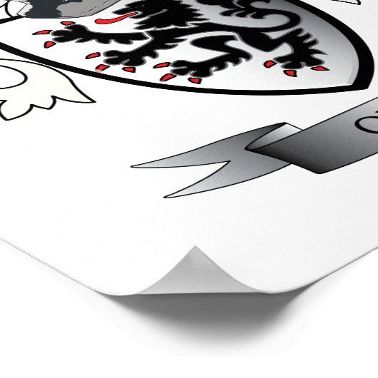 Owen gezinscrest wapenklep poster (Hoek)