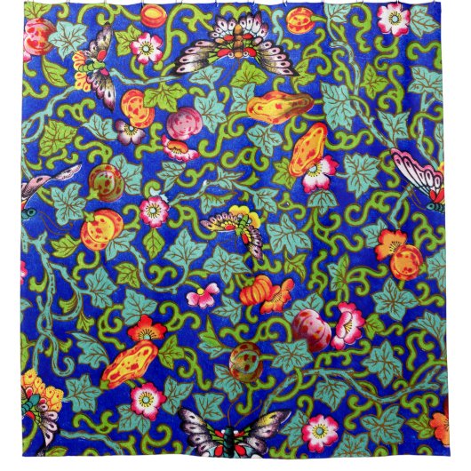 Owen Jones Antiek Oosterse Vlinders Douchegordijn (Voorkant)