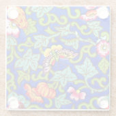 Owen Jones Antiek Oosterse Vlinders Glazen Onderzetter (Achterkant)