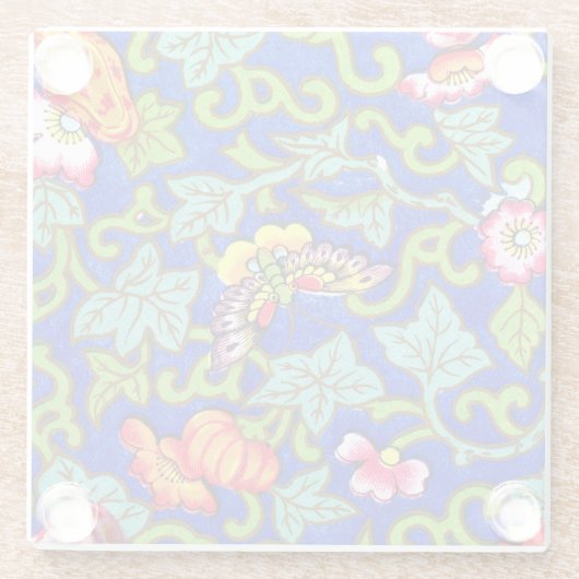 Owen Jones Antiek Oosterse Vlinders Glazen Onderzetter (Achterkant)