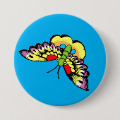 Owen Jones Antiek Oosterse Vlinders Ronde Button 7,6 Cm (Voorkant)