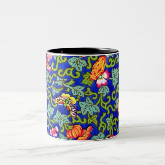 Owen Jones Antiek Oosterse Vlinders Tweekleurige Koffiemok (Center)