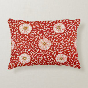 Owen Jones Chinees Ornament Rood Wit Bloemmotief Accent Kussen