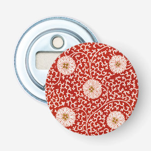 Owen Jones Chinees Ornament Rood Wit Bloemmotief Button Flesopener