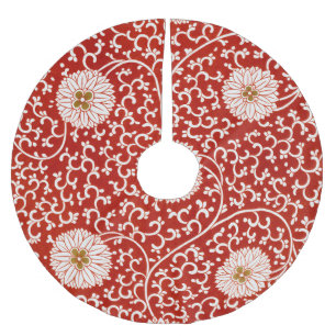 Owen Jones Chinees Ornament Rood Wit Bloemmotief Kerstboom Rok