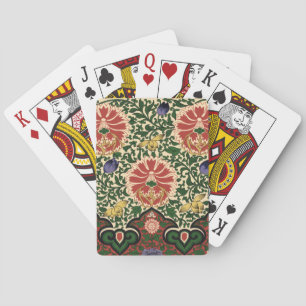 Owen Jones Chinoiserie Rode Lotus Bloem Kunst Desi Pokerkaarten