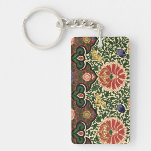 Owen Jones Chinoiserie Rode Lotus Bloem Kunst Desi Sleutelhanger