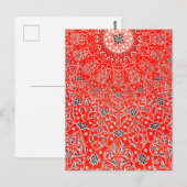 Owen Jones  Red Turkey Pattern Design Post Briefkaart (Voorkant / Achterkant)