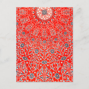 Owen Jones  Red Turkey Pattern Design Post Briefkaart
