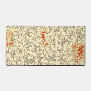 Owen Jones Vintage Patroon: Koraal Bloemig Grijs Bureaumat
