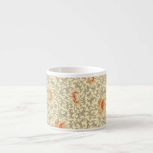 Owen Jones Vintage Patroon: Koraal Bloemig Grijs Espresso Kop (Voorkant)