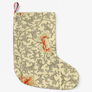 Owen Jones Vintage Patroon: Koraal Bloemig Grijs Kleine Kerstsok