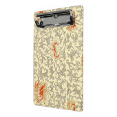 Owen Jones Vintage Patroon: Koraal Bloemig Grijs Mini Klembord (Angled2)