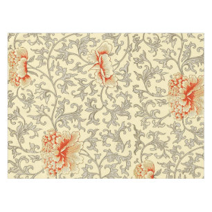 Owen Jones Vintage Patroon: Koraal Bloemig Grijs Tafelkleed