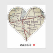 Owen Sound  kaart Sticker (Vel)