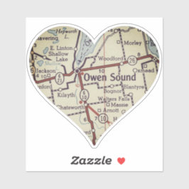 Owen Sound  kaart Sticker
