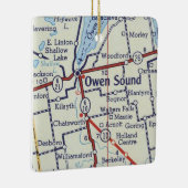 Owen Sound ON  Map Keramisch Ornament (Rechts)