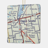 Owen Sound ON  Map Keramisch Ornament (Links)