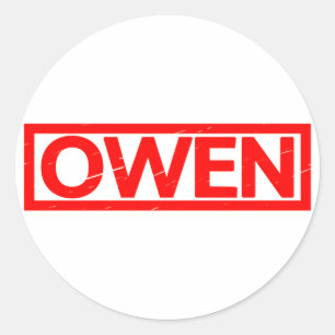 Owen Stamp Ronde Sticker