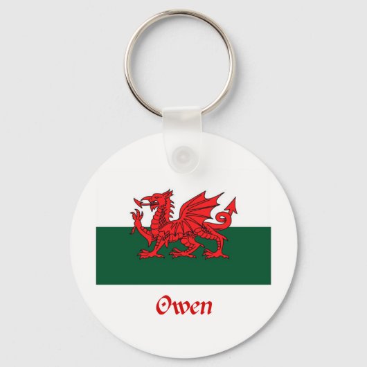 Owen Welsh Flag Sleutelhanger (Voorkant)