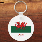 Owen Welsh Flag Sleutelhanger (Voorkant)