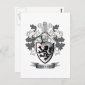 Owens Family Crest Coat of Arms Briefkaart (Voorkant / Achterkant)