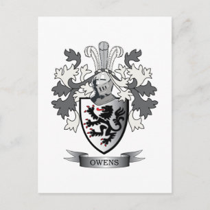 Owens Family Crest Coat of Arms Briefkaart