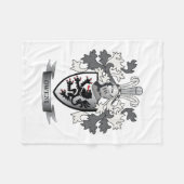 Owens Family Crest Coat of Arms Fleece Deken (Voorkant (Horizontaal))