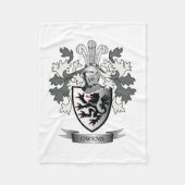 Owens Family Crest Coat of Arms Fleece Deken (Voorkant)