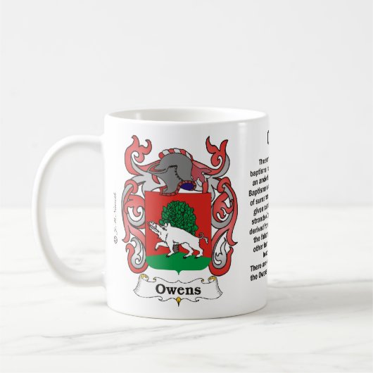 Owens Family Crest op een mok (Links)