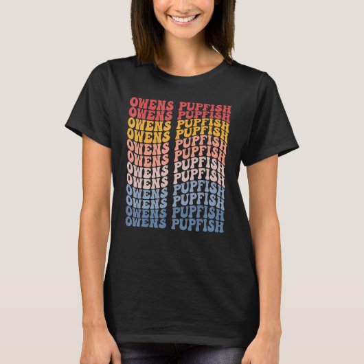 Owens Pupfish Groovy Retro Vis T-shirt (Voorkant)