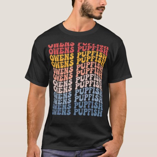 Owens Pupfish Groovy Retro Vis T-shirt (Voorkant)