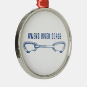 Owens River Gorge Rock Climbing Quickdraw Metalen Ornament (Rechts)
