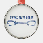 Owens River Gorge Rock Climbing Quickdraw Metalen Ornament (Voorkant)