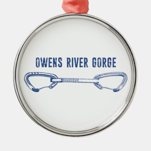 Owens River Gorge Rock Climbing Quickdraw Metalen Ornament (Voorkant)