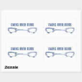 Owens River Gorge Rock Climbing Quickdraw Rechthoekige Sticker (Vel)